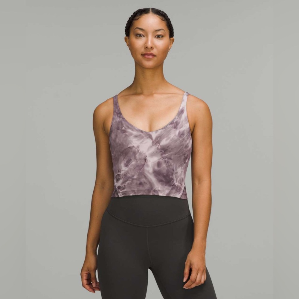 Lululemon Align Tank Top Diamond Dye Mink Berry Lunar Rock Shadow Grey Size 6